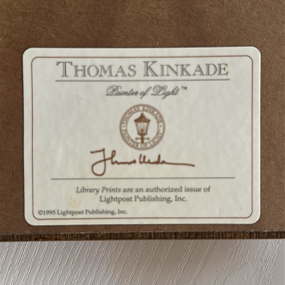 Thomas Kincaid Petite Elegant Gold Framed Bridge Art Print - Picture 3 of 4